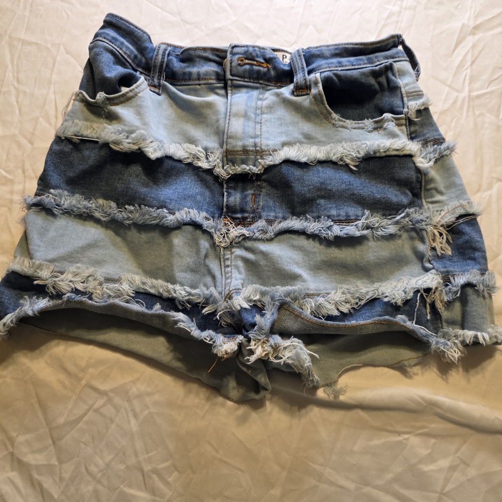 Distressed Denim Shorts